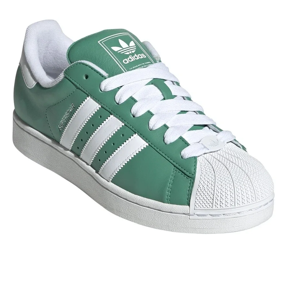 adidas Superstar II Mens Size 8.5 Green/White Sneakers Casual Shoes JI3076 NEW